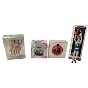🏀 NCAA Basketball Ornament Lot – Syracuse, Illinois, Larry Bird Celtics NIB